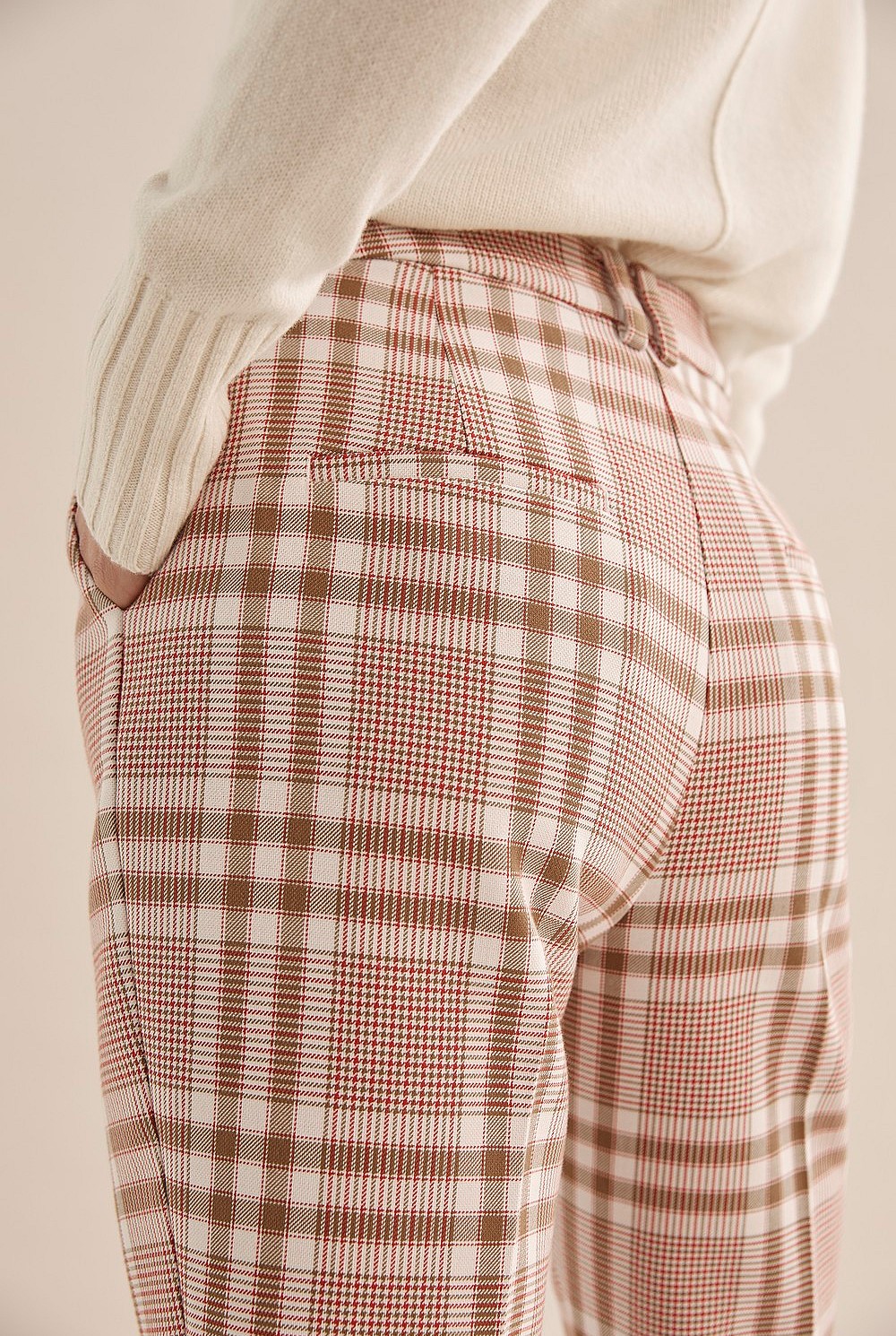 Double Cloth Check Pant