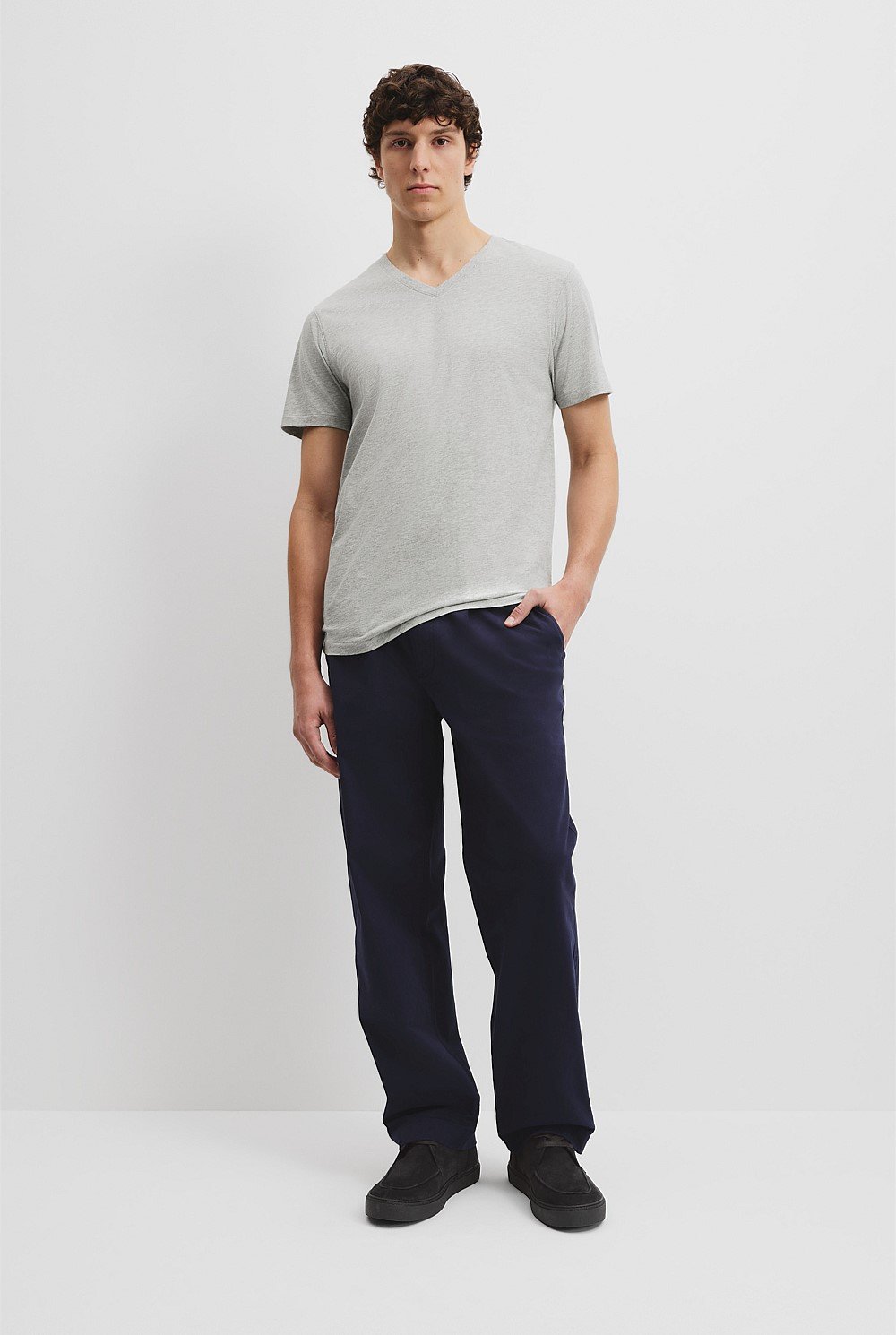 Pima Cotton V-Neck T-Shirt