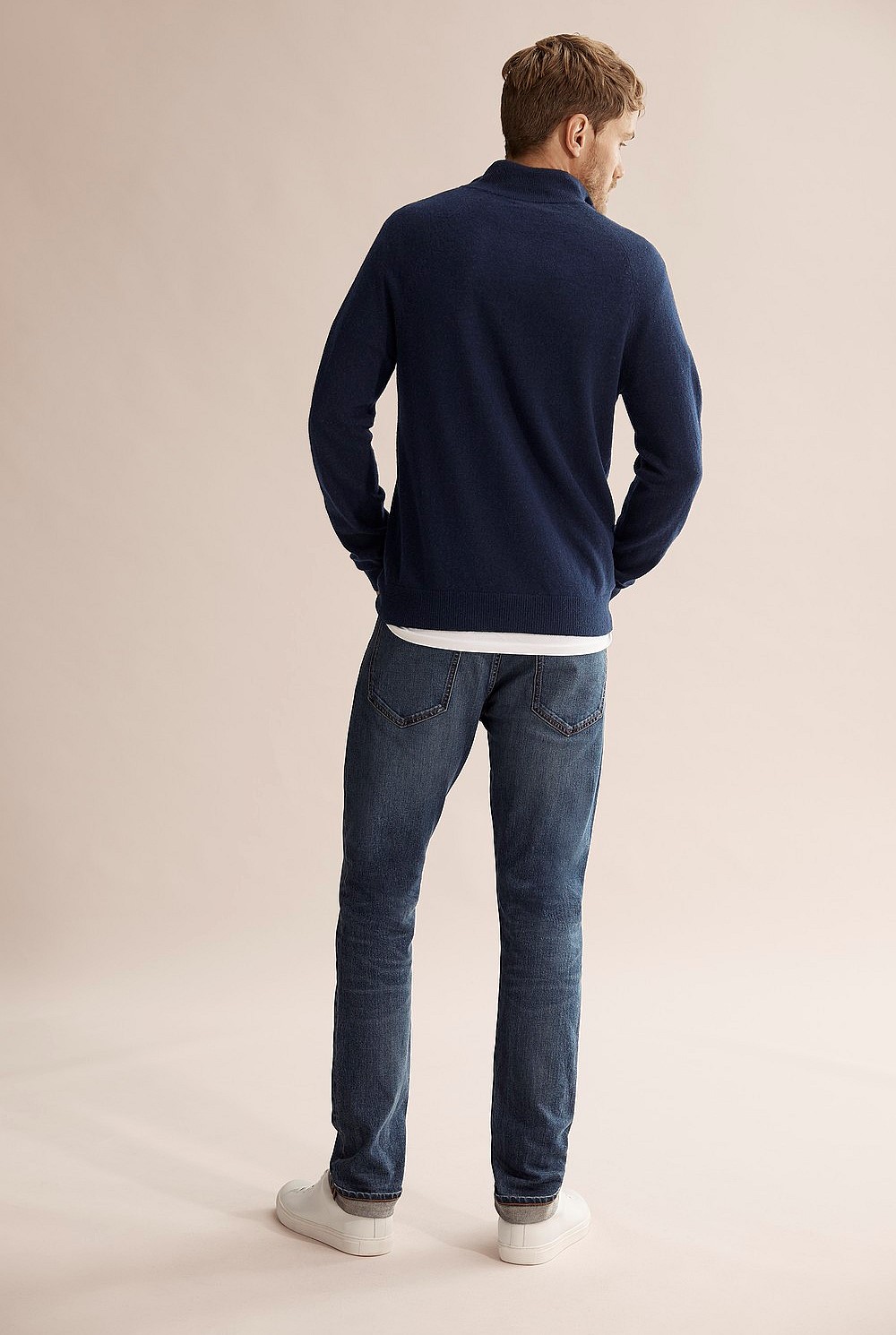 Funnel Neck Zip Through Knit