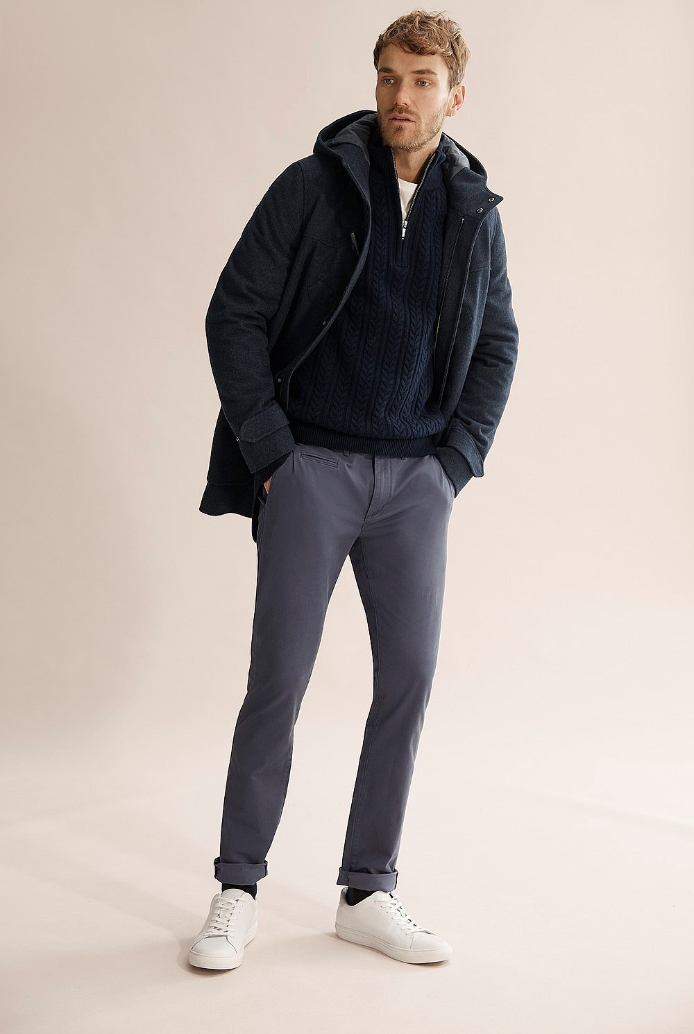 Cable Half Zip Knit