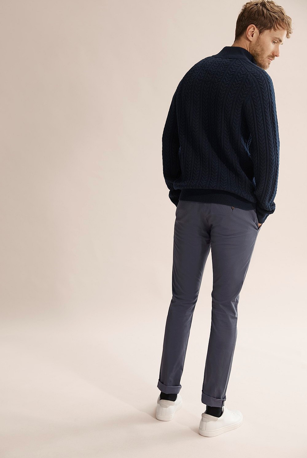 Cable Half Zip Knit