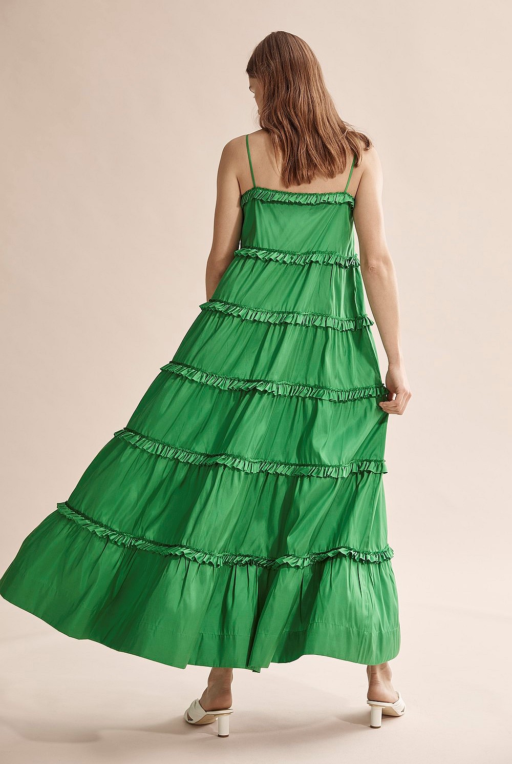 Silk Tiered Dress