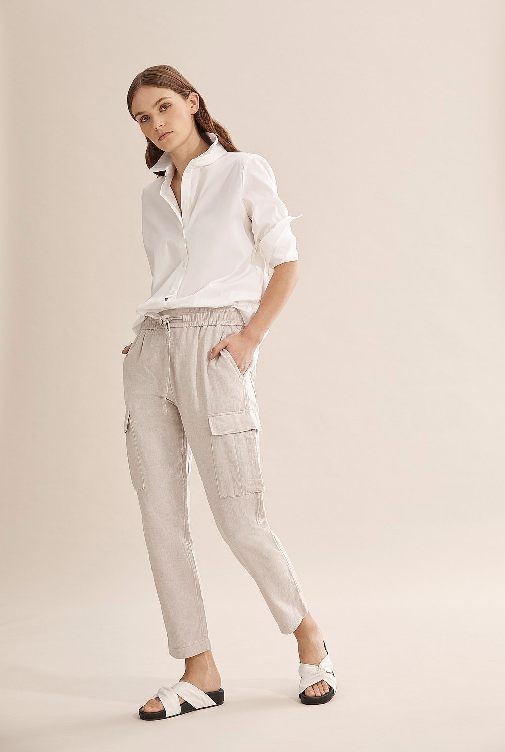 Linen Cargo Pant