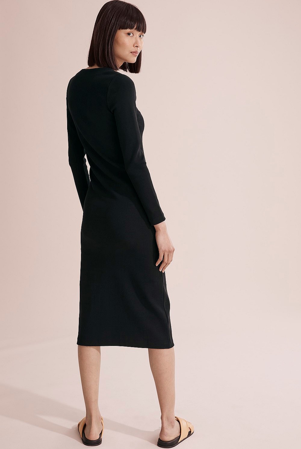 Split Front Midi Dress