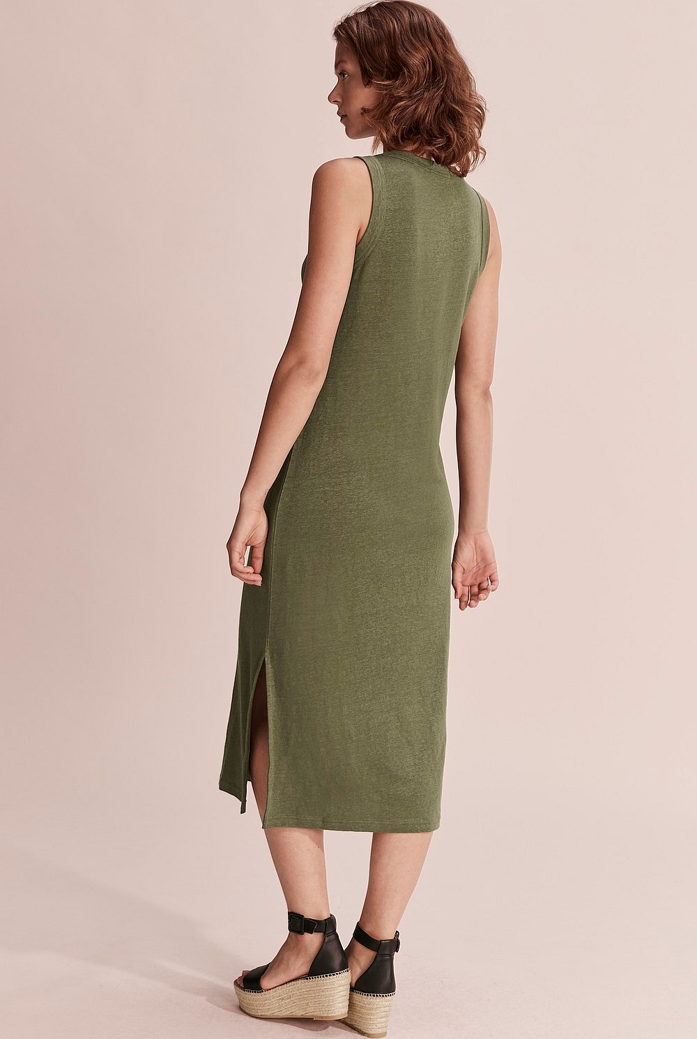 Linen Jersey Tank Dress