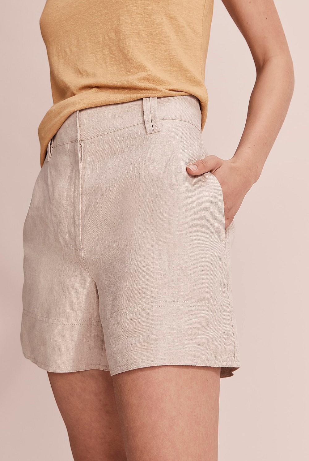 Organically Grown French Linen Wide Leg Short