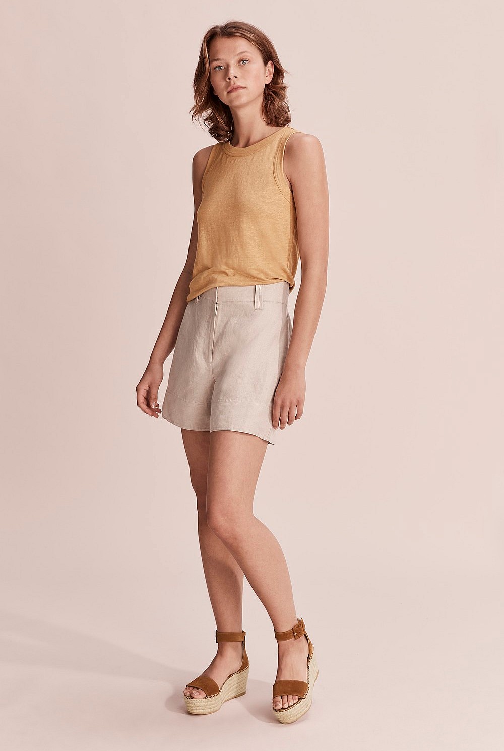 Organically Grown French Linen Wide Leg Short