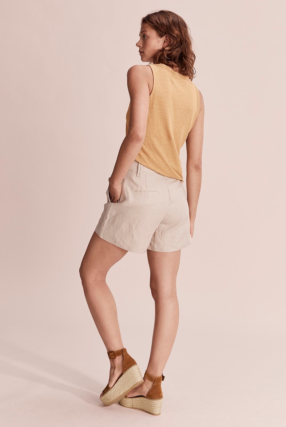 Organically Grown French Linen Wide Leg Short