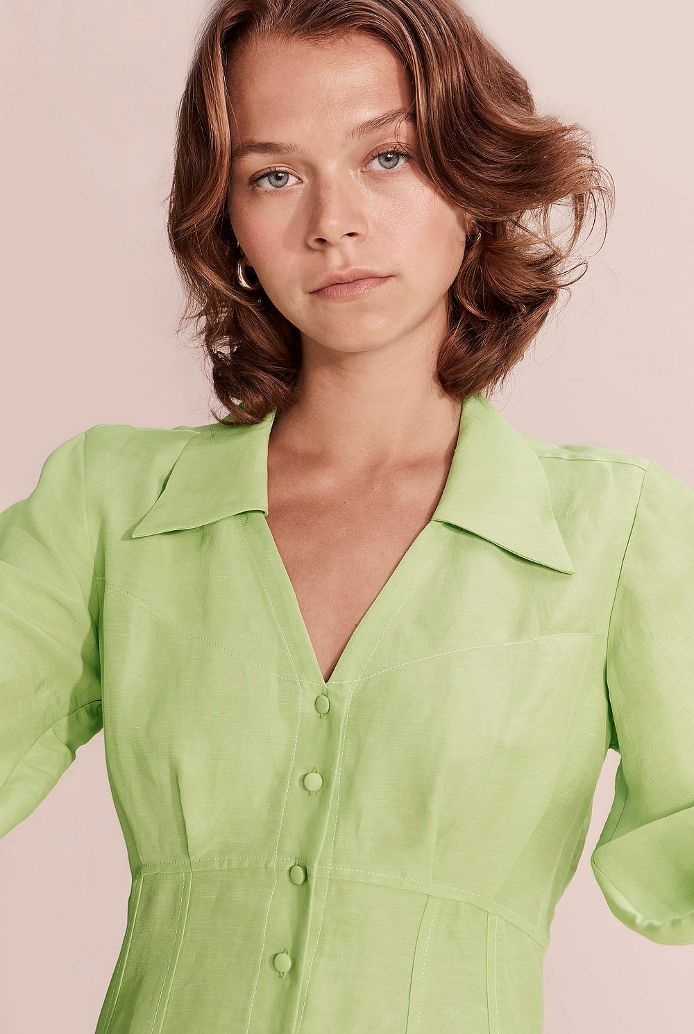 Button Through Mini Dress