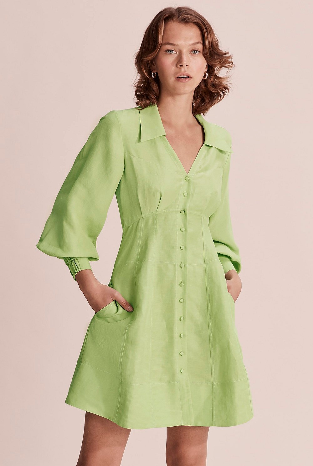 Button Through Mini Dress