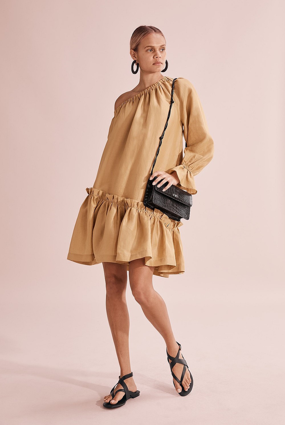 Frill Asymmetric Dress