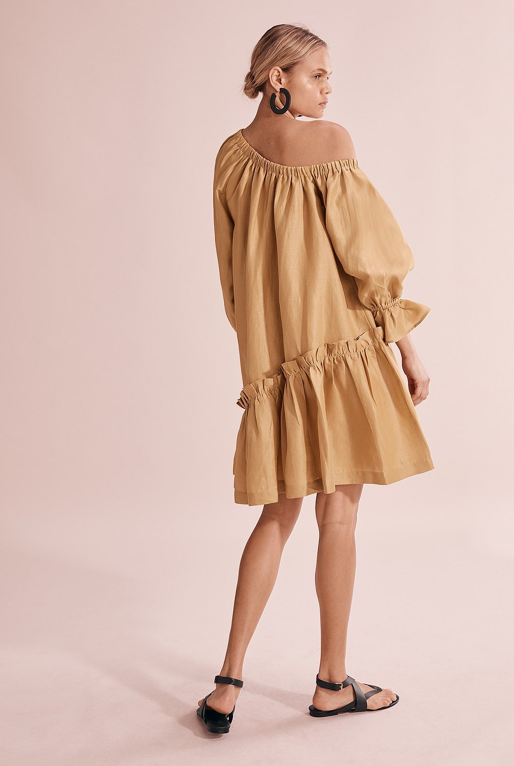Frill Asymmetric Dress