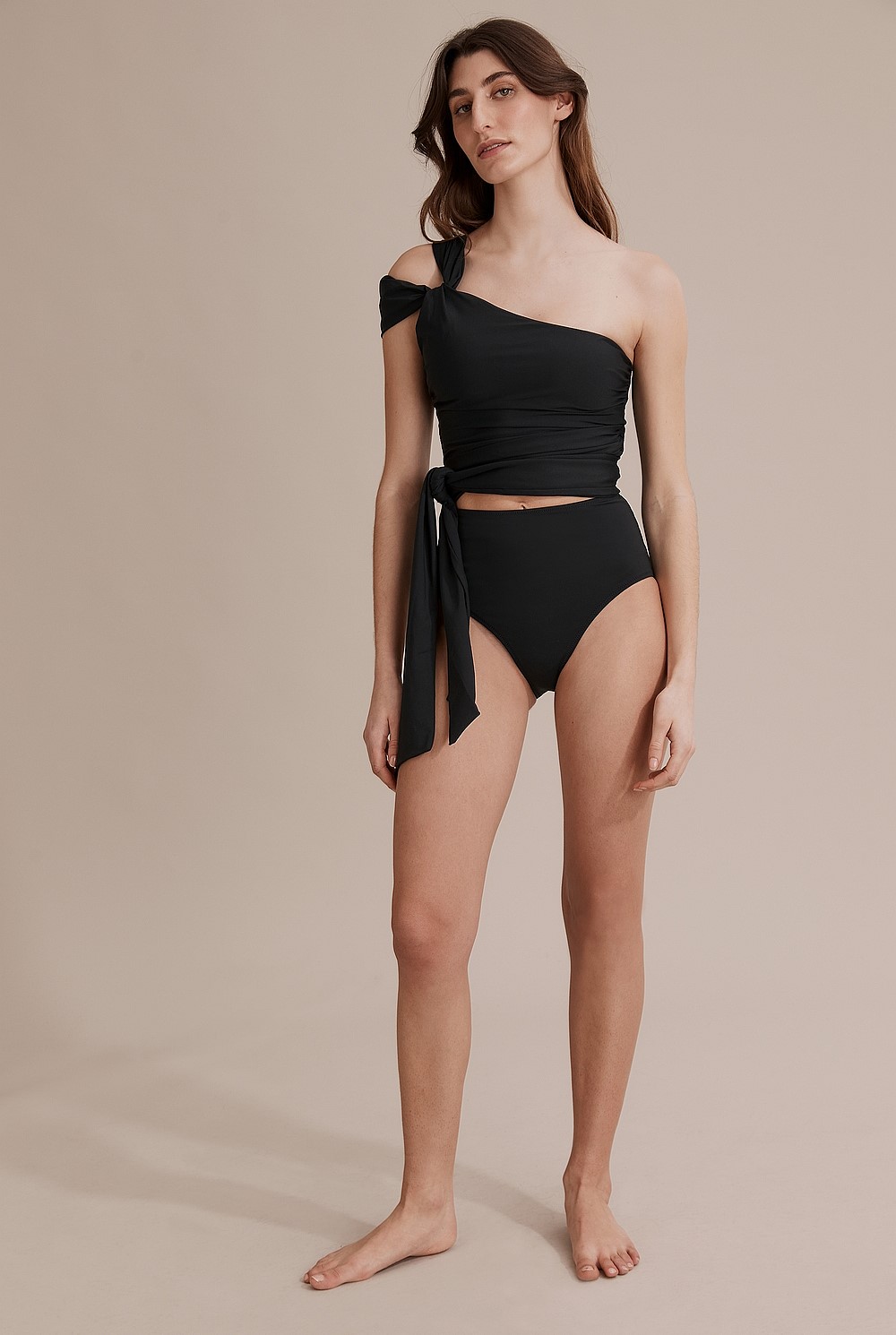 Nylon Swim High Waist Brief
