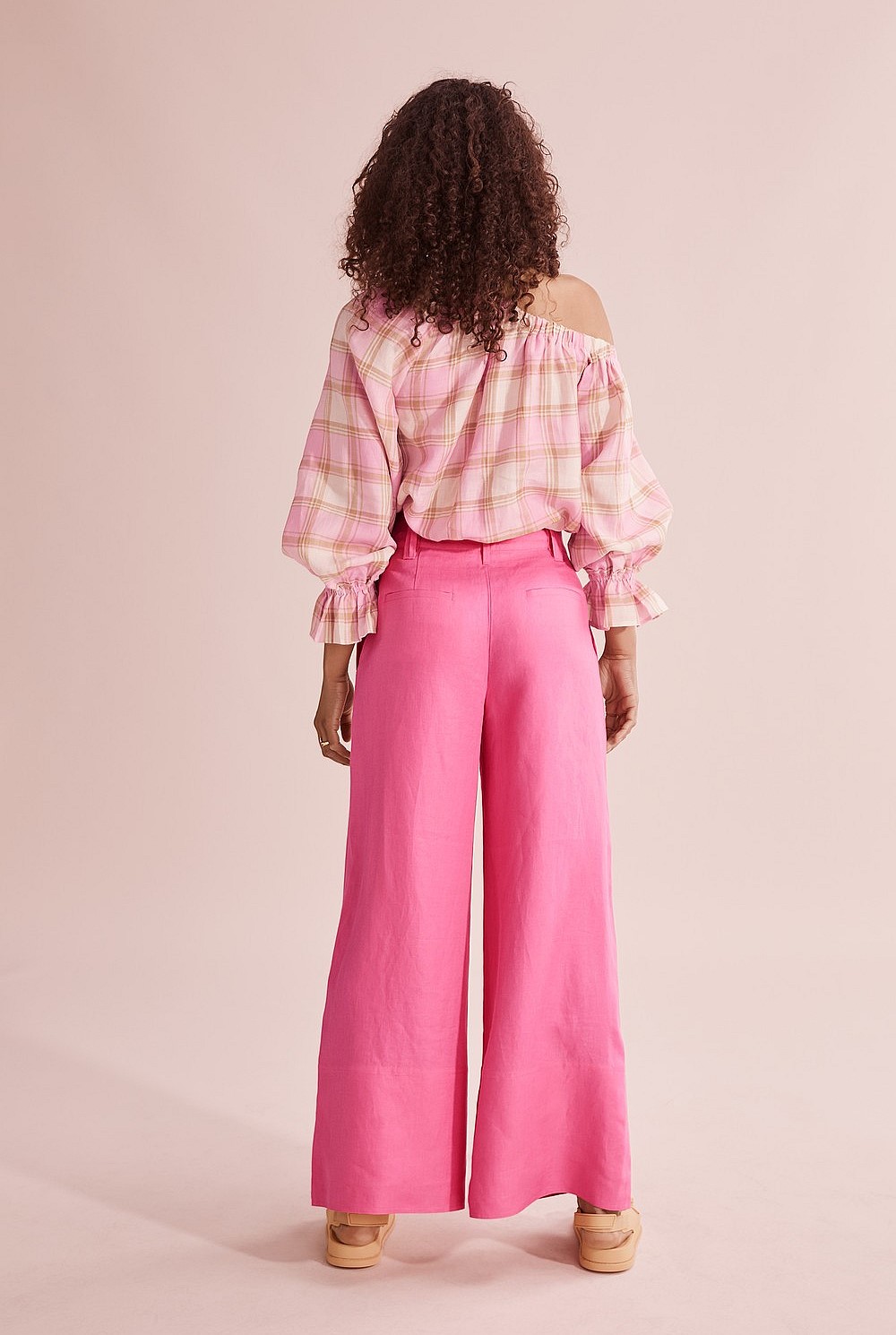 Organically Grown French Linen Wide Leg Pant