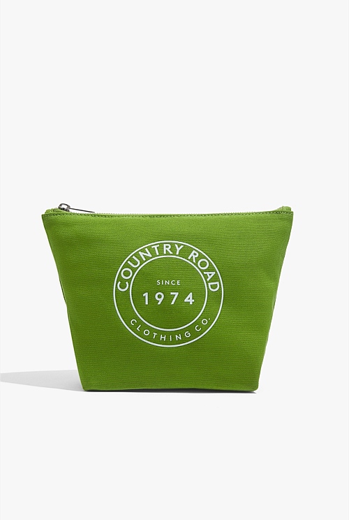 Kiwi Green CR Branded Cosmetic Bag Bags Country Road