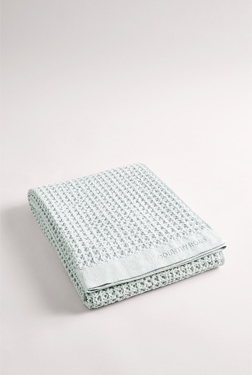 Pale Lake Conran Australian Cotton Waffle Bath Towel Towels & Mats Country Road