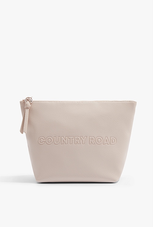 Antique White Branded Detail Tri Cosmetic Bag Bags Country Road