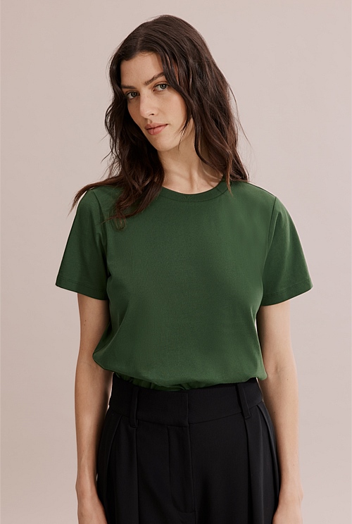 Fern Australian Cotton Basic TShirt TShirts & Tops Country Road