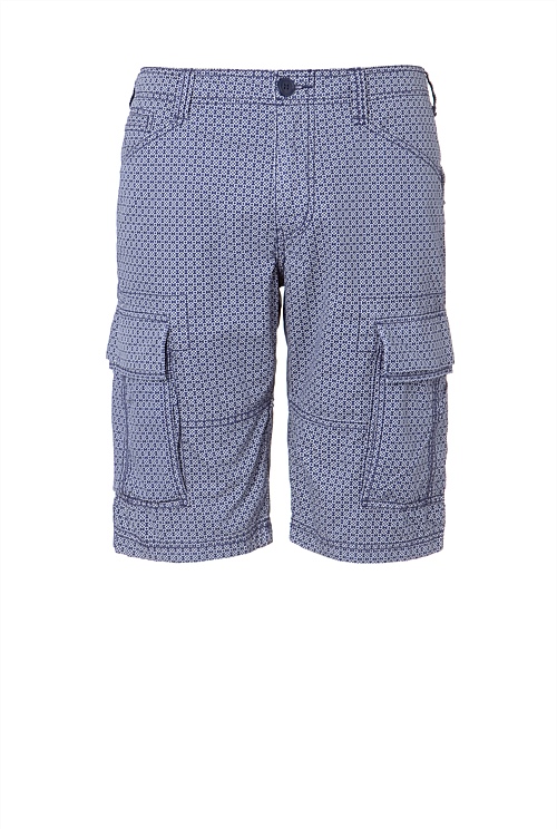 Navy Printed Short Clothing Country Road