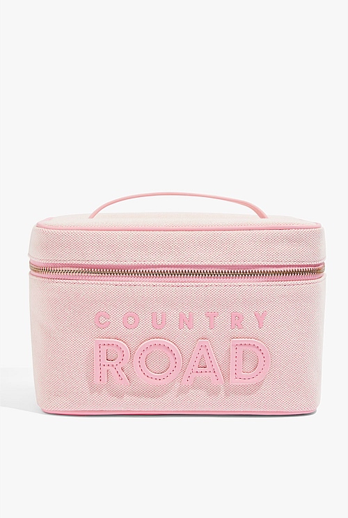 Vibrant Pink Large Applique Cosmetic Case Bag Best Sellers Country Road