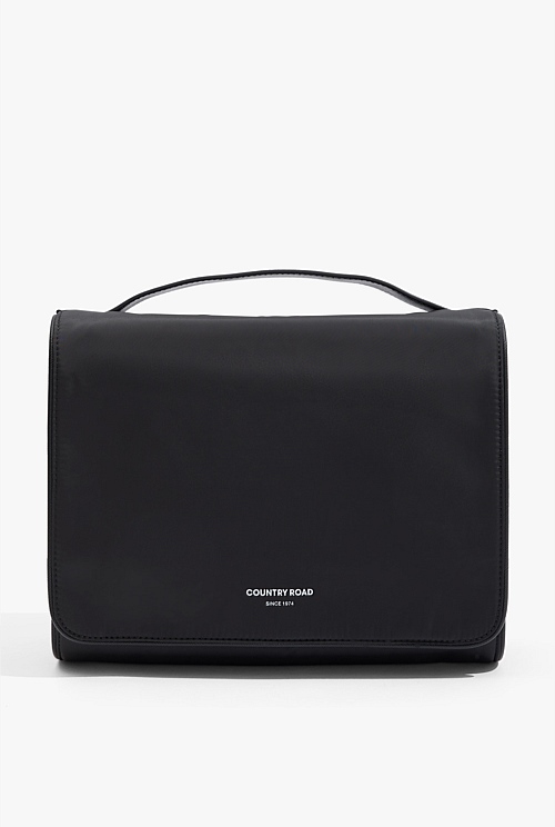 Black Recycled Polyester RollUp Cosmetic Bag Bags Country Road