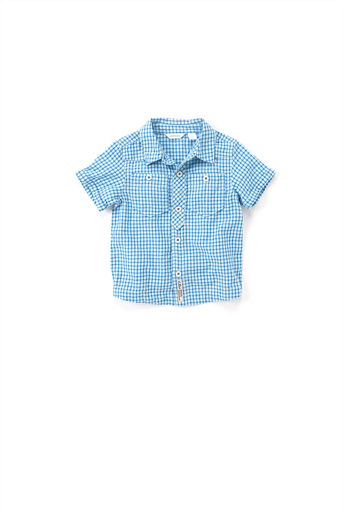 Washed Periwinkle Mini Gingham Shirt Baby Boys 02 Country Road
