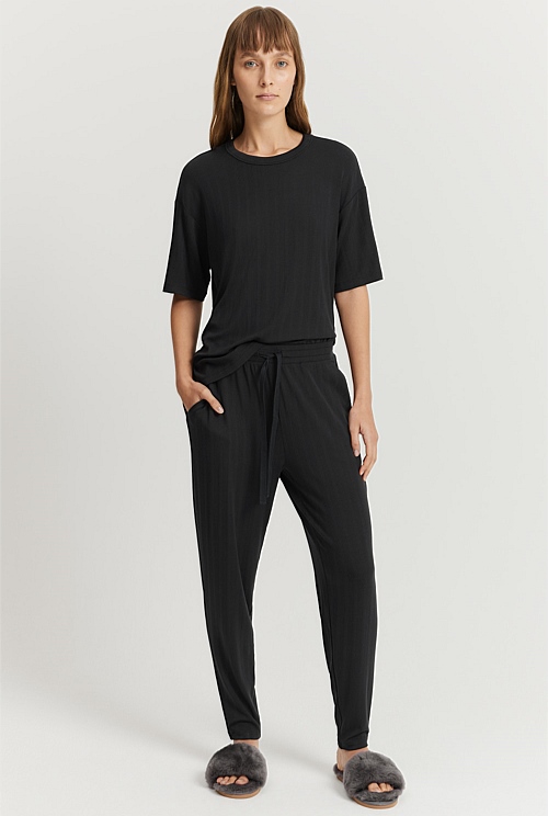 Black Pyjama Pant Sleepwear Country Road