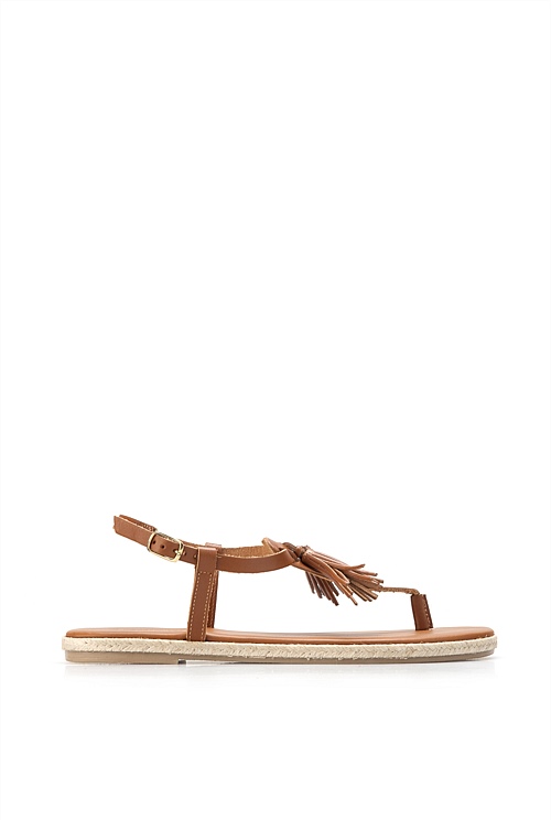 Chestnut Lucy Tassel Sandal Sandals And Thongs Country Road