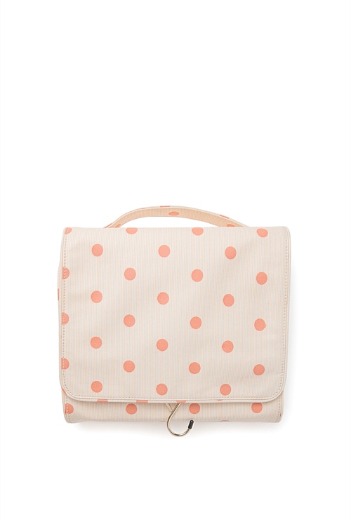 Melon Pink Pinstripe Roll Up Cosmetic Case Cosmetic Bags Country Road