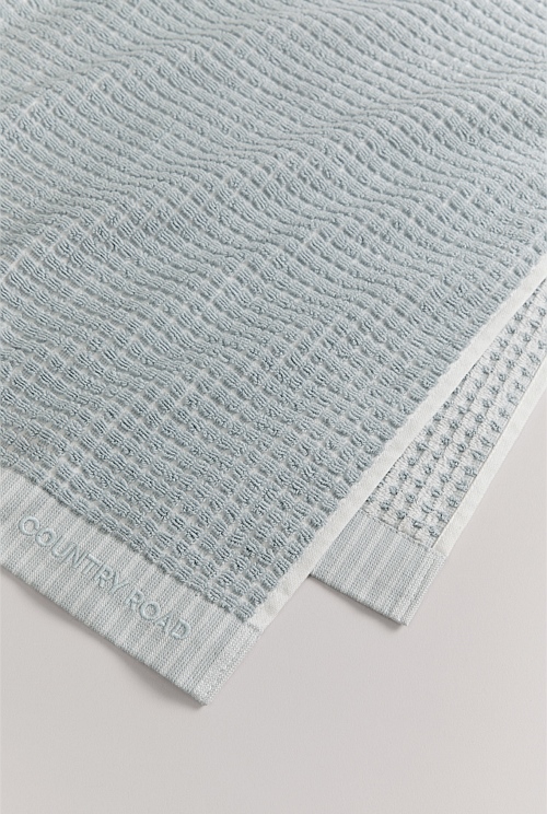 Pale Chambray Luma Australian Cotton Bath Towel Towels & Mats