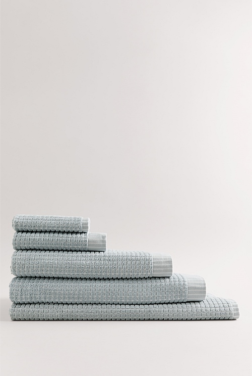 Pale Chambray Luma Australian Cotton Bath Towel Towels & Mats