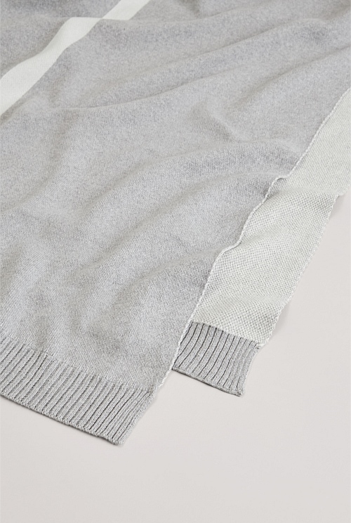 Grey Marle Organically Grown Cotton Heritage Knit Throw Organically