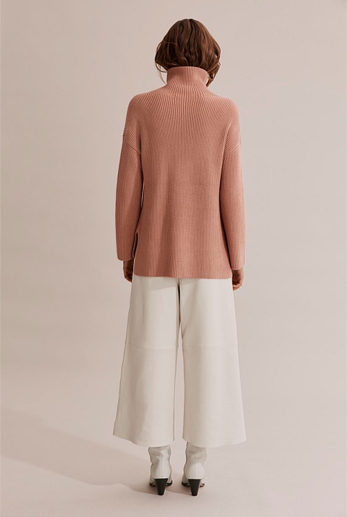 Foundation Rib Knit Top - Natural Fibres | Country Road