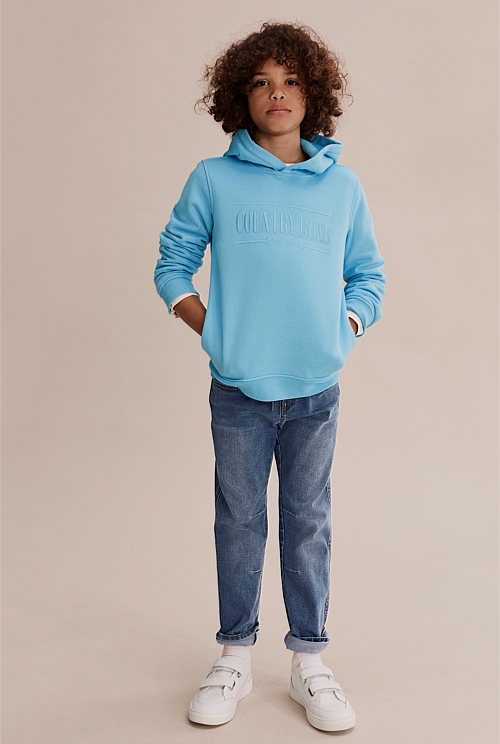 Aqua Verified Australian Cotton Heritage Hooded Sweat Sweats