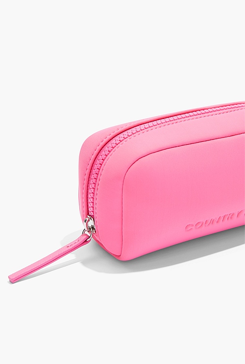 Flamingo Pink Neoprene Mini Cosmetic Bag Bags Country Road