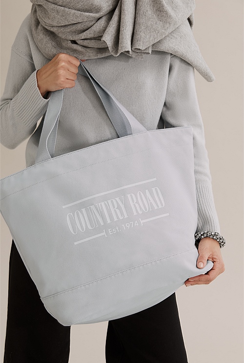 Mist Australian Cotton Printed Heritage Shopper Bags Country Road