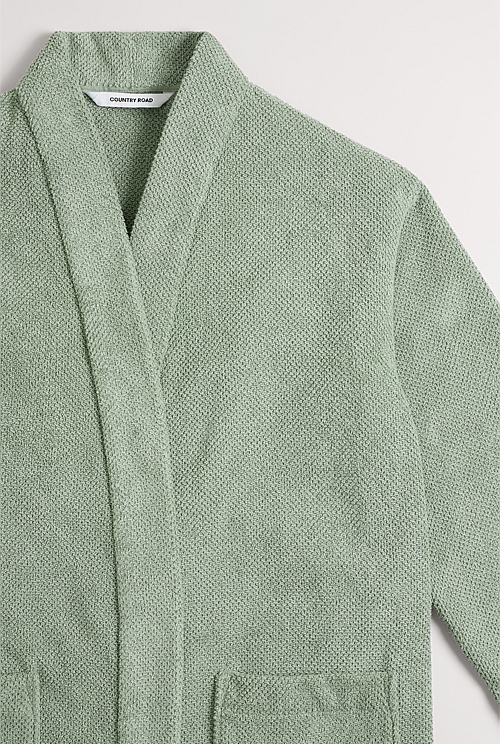 Faded Moss Calo Australian Cotton Bath Robe Sleepwear Country Road