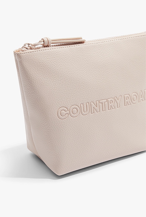 Antique White Branded Detail Tri Cosmetic Bag Bags Country Road