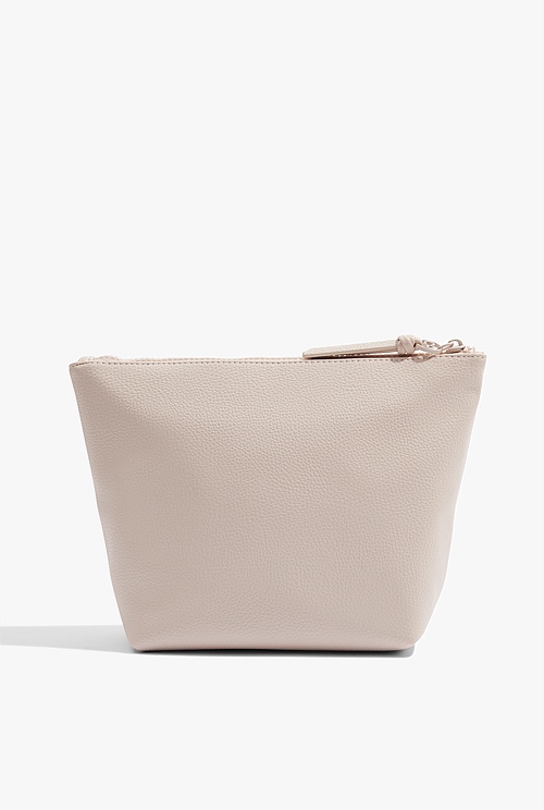 Antique White Branded Detail Tri Cosmetic Bag Bags Country Road