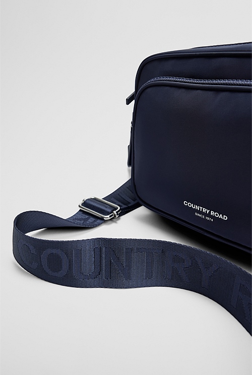 Navy Recycled Polyester Soft Crossbody Bag Bags Country Road