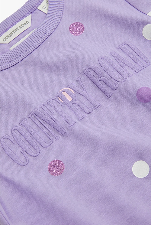 Multi Spot Lilac Australian Cotton Heritage T-Shirt - T-Shirts ...