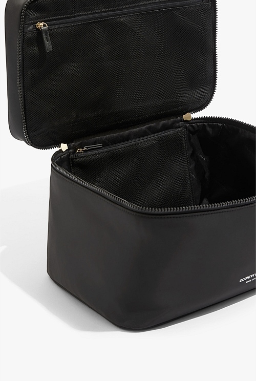 Black Recycled Polyester Extra Large Soft Cosmetic Case Bags Country Road