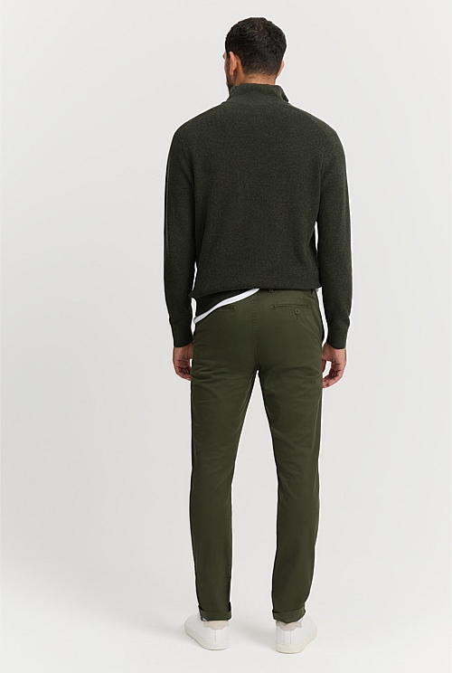 Eden Green Verified Australian Cotton Tapered Fit Stretch Chino ...