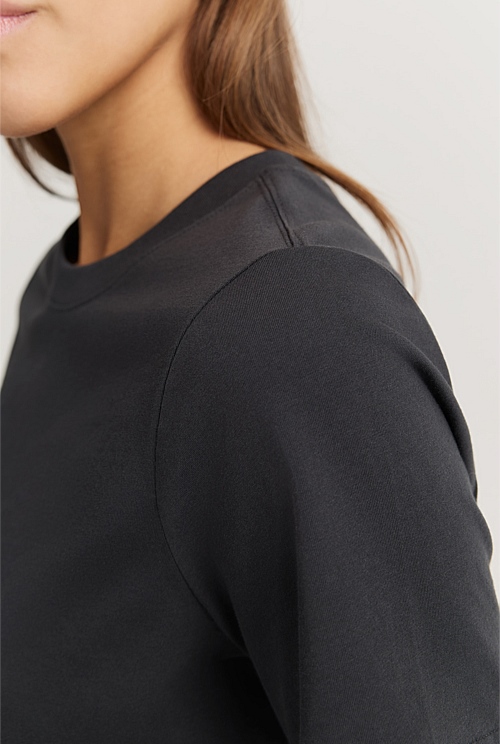 Charcoal Australian Cotton Slim Fit TShirt TShirts & Tops Country