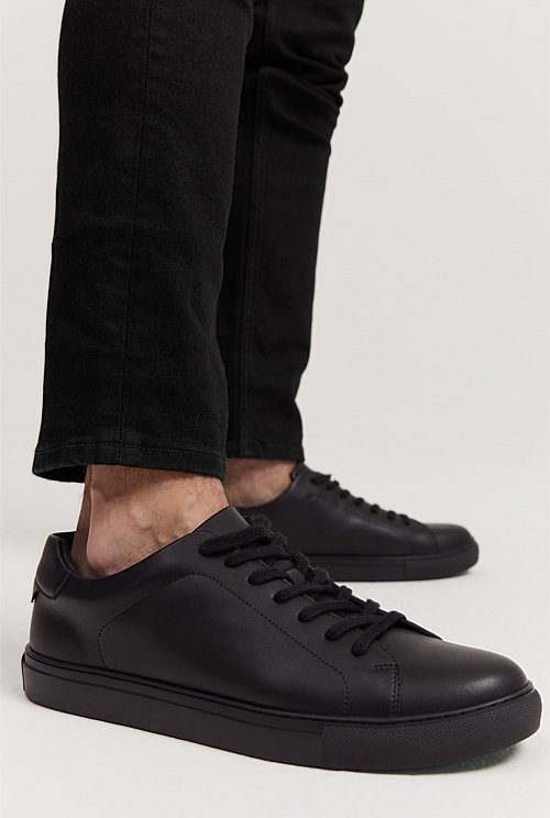 Black Leather Sneaker - Casual Shoes | Country Road