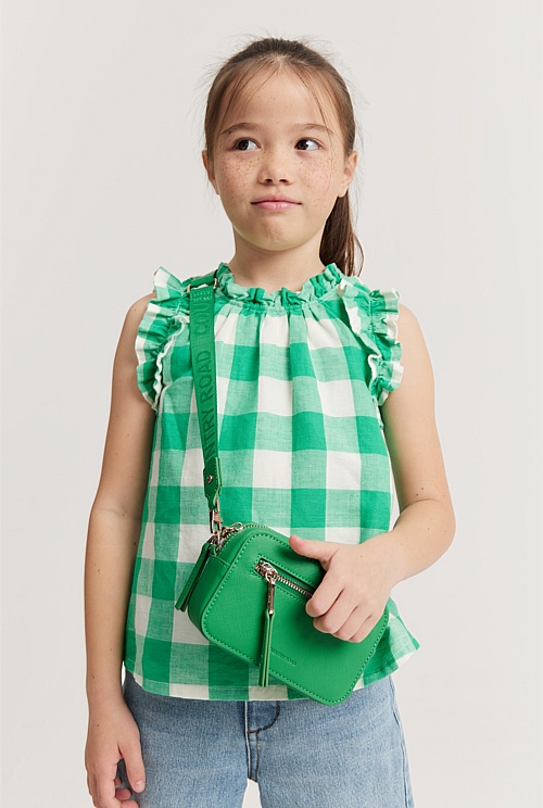 Green Recycled Polyester Logo Crossbody Bag Accessories Country Road