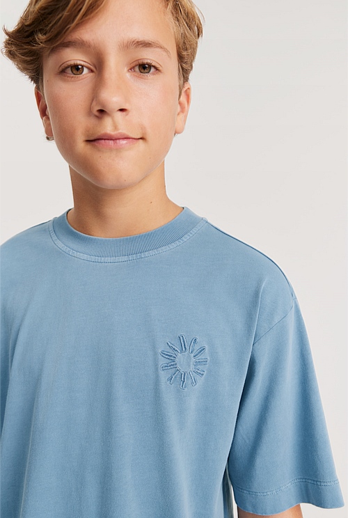 Teen Recycled Cotton Blend Logo Oversized T-Shirt - T-Shirts | Country Road