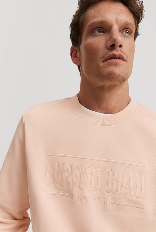 Soft Pink Verified Australian Cotton Heritage Sweat Natural Fibres
