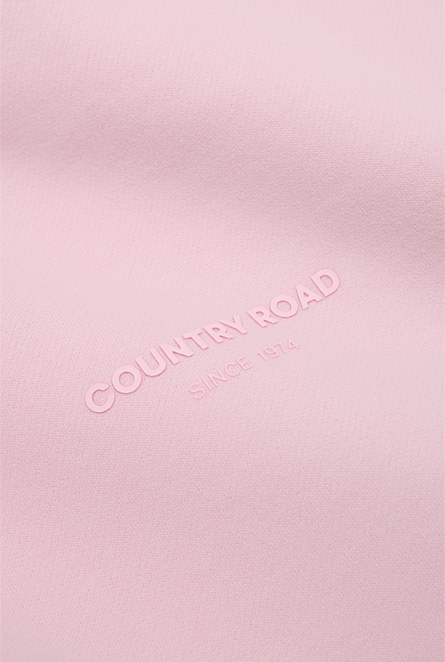 Mineral Pink Australian Cotton Modern Logo Sweat - Sweats | Country Road