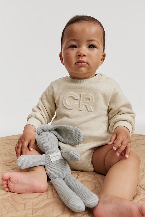 Light Grey Marle Organically Grown Cotton Waffle Bunny Accessories